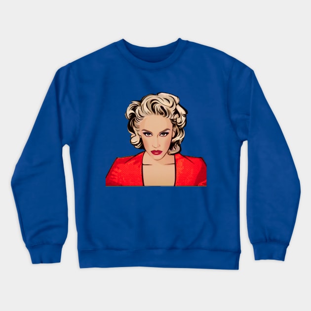 Gwen Stefani Ska Singer Voice Pop Art Crewneck Sweatshirt by Lorri's Custom Art